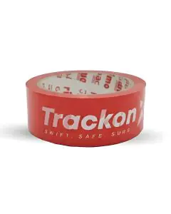 Trackon printed Red Tape, 36mm X 65 meter,40 micron